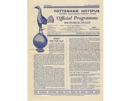 ARSENAL V CHELSEA 1949-50 (FA CUP SEMI-FINAL) FOOTBALL PROGRAMME