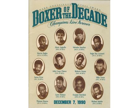 BOXER OF THE DECADE 1990 - MARK GROSSINGER ETESS AWARD