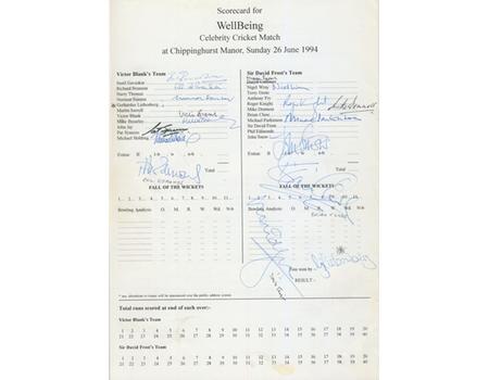 CELEBRITY CRICKET DAY (WELLBEING) 1994 CRICKET PROGRAMME - SIGNED BY MANY