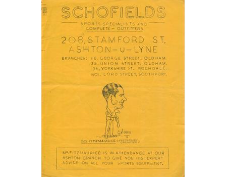 AUSTRALIAN PLAYERS V COMMONWEALTH PLAYERS 1951 (ASHTON-UNDER-LYNE) CRICKET PROGRAMME