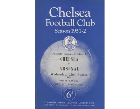 CHELSEA V ARSENAL 1951-52 FOOTBALL PROGRAMME