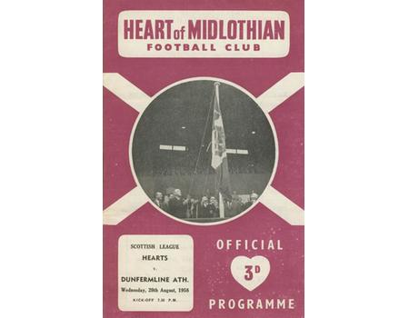 HEARTS V DUNFERMLINE ATHLETIC 1958-59 FOOTBALL PROGRAMME