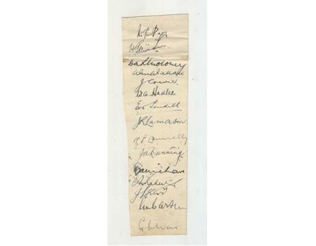 NEW ZEALAND (TOUR OF ENGLAND) 1937 CRICKET AUTOGRAPHS