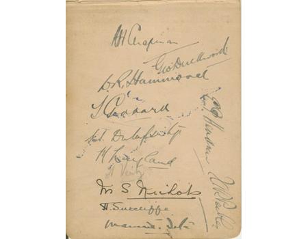 ENGLAND 1930 CRICKET AUTOGRAPHS