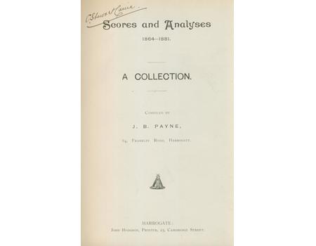 SCORES AND ANALYSES 1864-1881. A COLLECTION. (C. STEWART CAINE