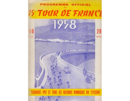 TOUR DE FRANCE 1958 OFFICIAL PROGRAMME