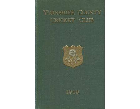 YORKSHIRE COUNTY CRICKET CLUB 1919 [ANNUAL]
