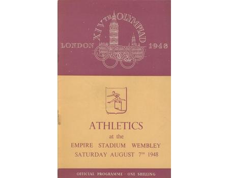 LONDON OLYMPICS 1948 - 7TH AUGUST ATHLETICS PROGRAMME
