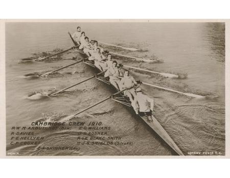 CAMBRIDGE ROWING CREW 1910 POSTCARD