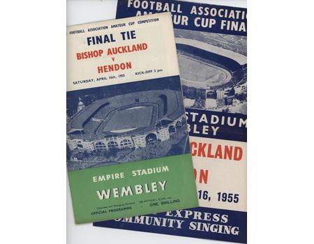 BISHOP AUCKLAND  V HENDON 1955 (AMATEUR CUP FINAL) FOOTBALL PROGRAMME