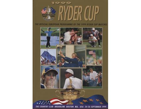 RYDER CUP 1999 (BROOKLINE) SOUVENIR PROGRAMME