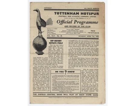 ARSENAL V CHELSEA 1952 (FA CUP SEMI-FINAL REPLAY) FOOTBALL PROGRAMME