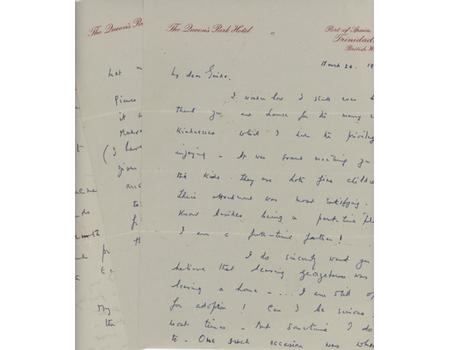 ABDUL HAFEEZ KARDAR (PAKISTAN) 1958 CRICKET LETTER