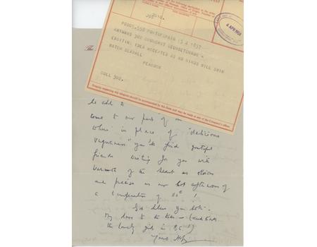 ABDUL HAFEEZ KARDAR (PAKISTAN) 1958 CRICKET LETTER