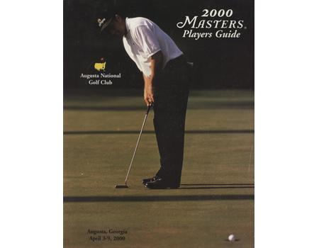 MASTERS 2000 (AUGUSTA) OFFICIAL PLAYERS GUIDE