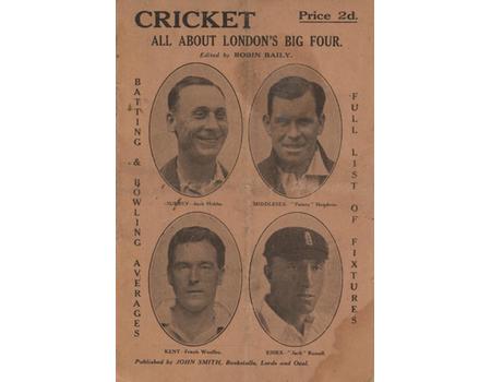 CRICKET: ALL ABOUT LONDON