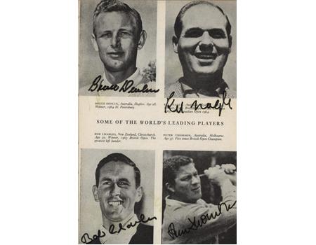 CARLING WORLD GOLF CHAMPIONSHIP 1966 (ROYAL BIRKDALE) SOUVENIR PROGRAMME - SIGNED BY MANY GOLFERS