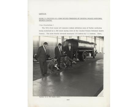 CRYSTAL PALACE NATIONAL SPORTS CENTRE 1971 PHOTOGRAPHS - INSTALLATION OF RUNNING TRACK