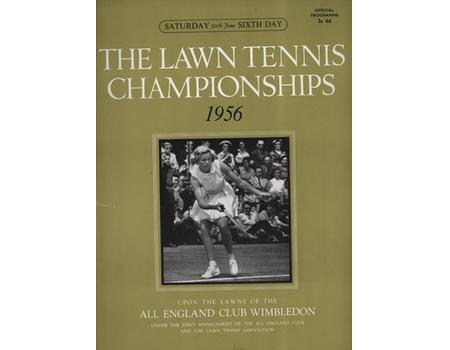 WIMBLEDON CHAMPIONSHIPS 1956 (DAY 6) TENNIS PROGRAMME