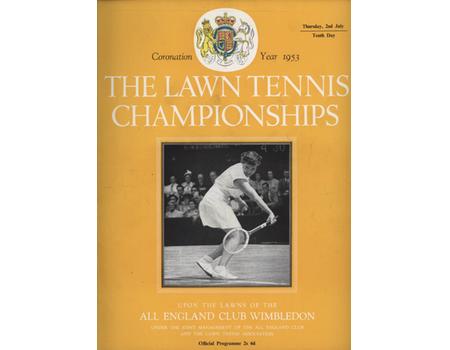 WIMBLEDON CHAMPIONSHIPS 1953 (DAY 10) TENNIS PROGRAMME