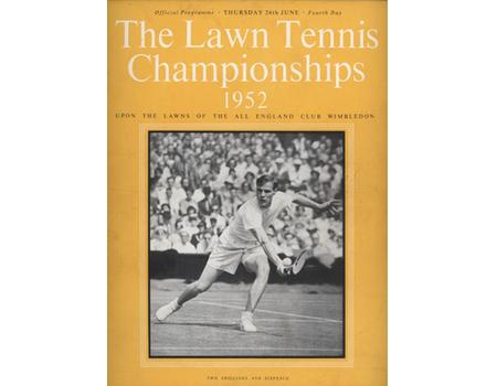 WIMBLEDON CHAMPIONSHIPS 1952 (DAY 4) TENNIS PROGRAMME