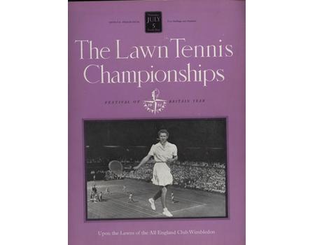 WIMBLEDON CHAMPIONSHIPS 1951 (DAY 10) TENNIS PROGRAMME