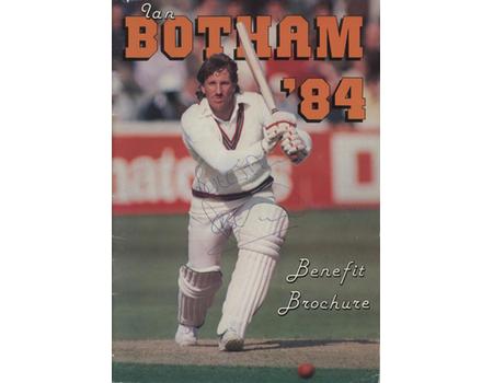 IAN BOTHAM 1984 (SOMERSET & ENGLAND) SIGNED CRICKET BENEFIT BROCHURE
