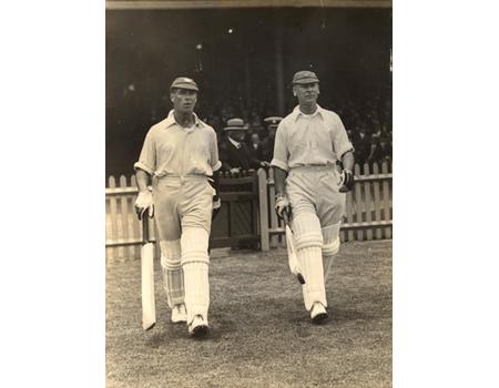 HOBBS & SUTCLIFFE 1928-29 CRICKET PHOTOGRAPH
