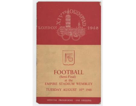 LONDON OLYMPICS 1948 - SWEDEN V DENMARK (FOOTBALL SEMI-FINAL) PROGRAMME