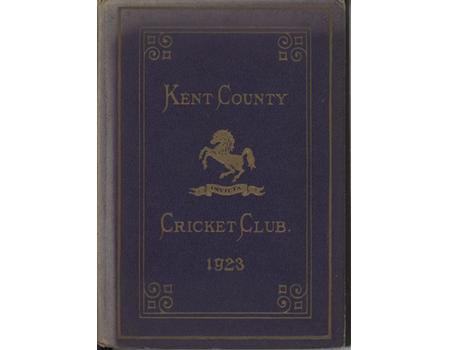 KENT COUNTY CRICKET CLUB 1923 [BLUE BOOK]