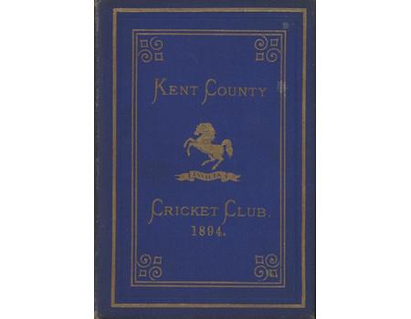 KENT COUNTY CRICKET CLUB 1894 [BLUE BOOK]