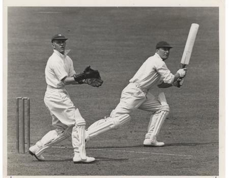 CHARLIE BARNETT 1938 CRICKET PHOTOGRAPH  - TRENT BRIDGE ASHES TEST