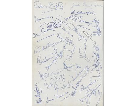 ENGLAND VERSUS AUSTRALIA: A PICTORIAL HISTORY OF THE TEST MATCHES SINCE 1877 (MULTI SIGNED)