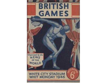 BRITISH GAMES 1946 ATHLETICS PROGRAMME