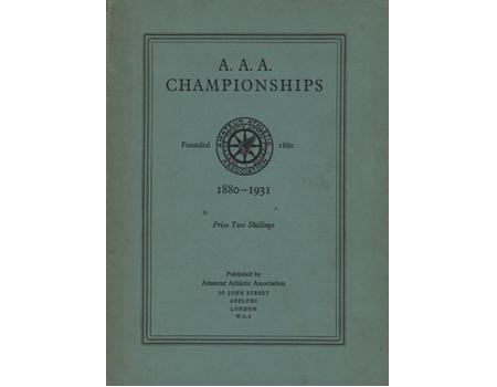 A.A.A. CHAMPIONSHIPS 1880-1931