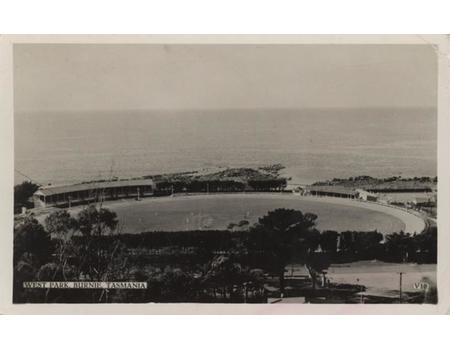 WEST PARK, BURNIE (TASMANIA) 1958 CRICKET POSTCARD