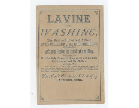 CRICKET ADVERTISING CARD - CONNECTICUT 1880S