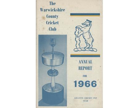 WARWICKSHIRE COUNTY CRICKET CLUB ANNUAL REPORT 1966