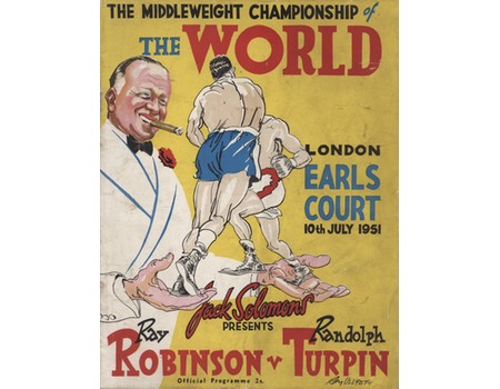 SUGAR RAY ROBINSON V RANDOLPH TURPIN 1951 BOXING PROGRAMME