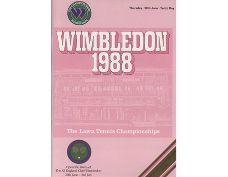 WIMBLEDON CHAMPIONSHIPS 1988 TENNIS PROGRAMME
