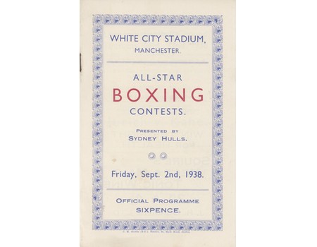 AL DELANEY V JACK LONDON 1938 BOXING PROGRAMME