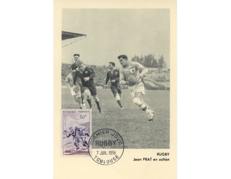 JEAN PRAT (FRANCE) 1956 RUGBY UNION FIRST DAY COVER