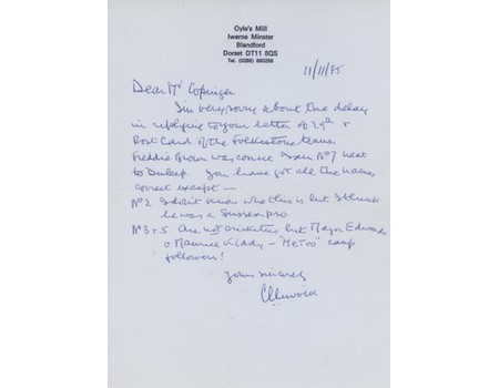 GERALD LIVOCK (MIDDLESEX) 1985 CRICKET LETTER