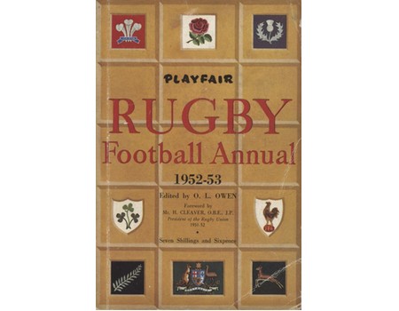 PLAYFAIR RUGBY FOOTBALL ANNUAL 1952-53