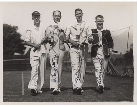 AUSTRALIAN CRICKETERS 1938 (FINGLETON, BROWN, MCCORMACK & WALKER) SIGNED PHOTOGRAPH