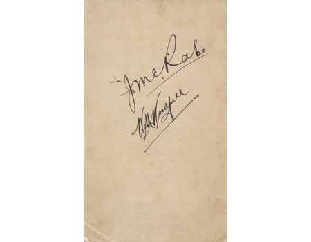 BILL WOODFULL (AUSTRALIA) 1926 SIGNED MENU CARD