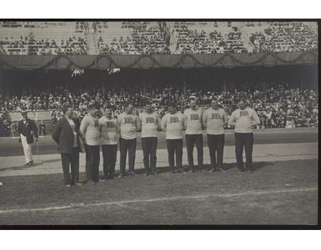 GREAT BRITAIN TUG OF WAR TEAM 1912 OLYMPICS POSTCARD