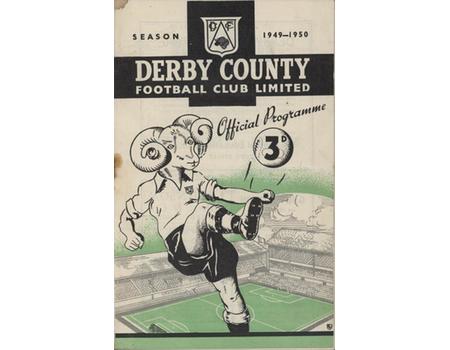 DERBY COUNTY V WOLVERHAMPTON WANDERERS 1949-50 FOOTBALL PROGRAMME