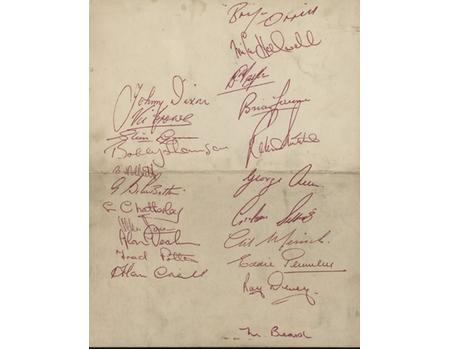 BIRMINGHAM CITY V ASTON VILLA (EDBASTON) 1958 CRICKET SCORECARD