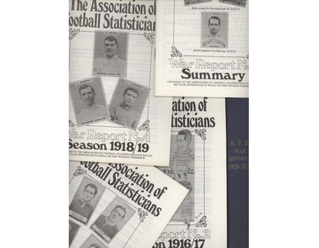 THE ASSOCIATION OF FOOTBALL STATISTICIANS (1ST WORLD) WAR REPORT NOS.1-5, SEASONS 1915/16-1918/19 (5 ISSUES)